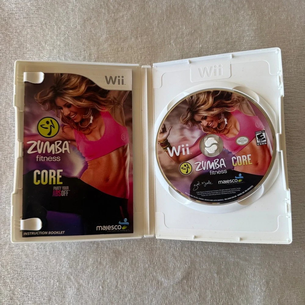 Zumba Fitness Core Nintendo Wii Game with Fitness Belt Manual Complete CIB